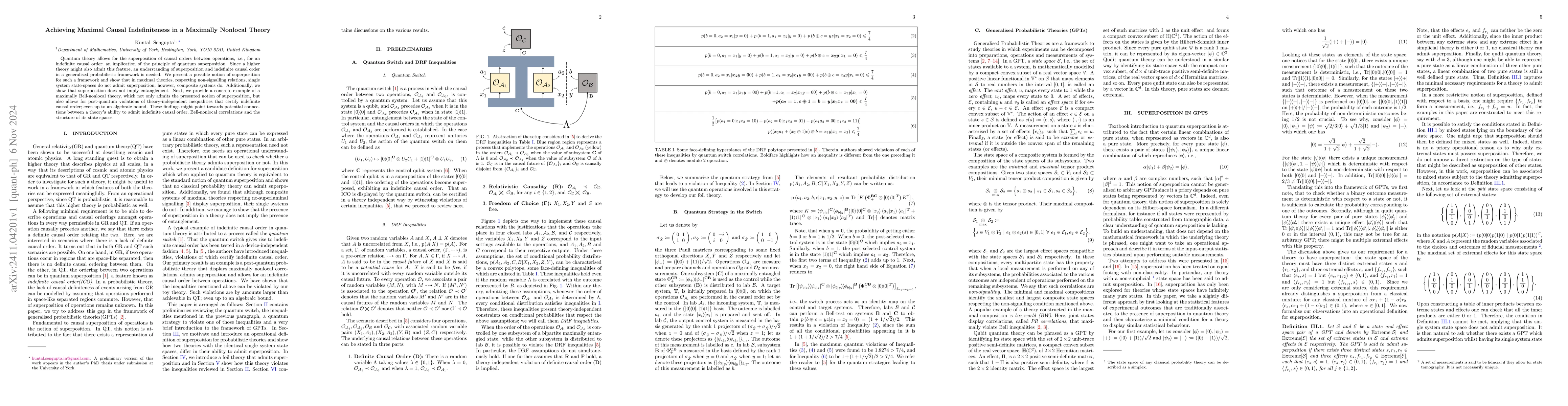 Thumbnail for Achieving Maximal Causal Indefiniteness in a Maximally Nonlocal Theory