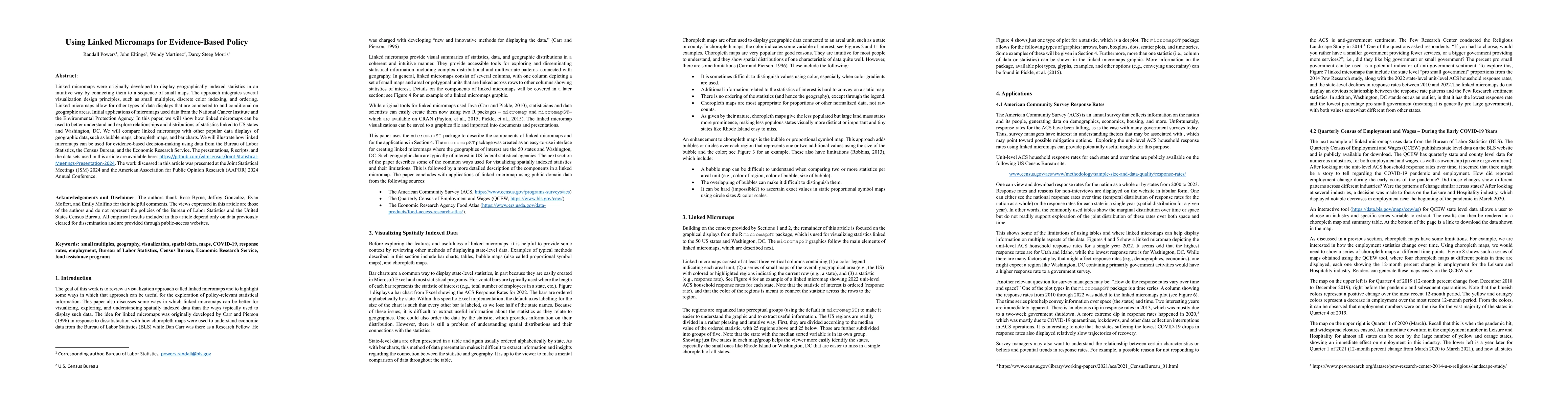 Thumbnail for Using Linked Micromaps for Evidence-Based Policy