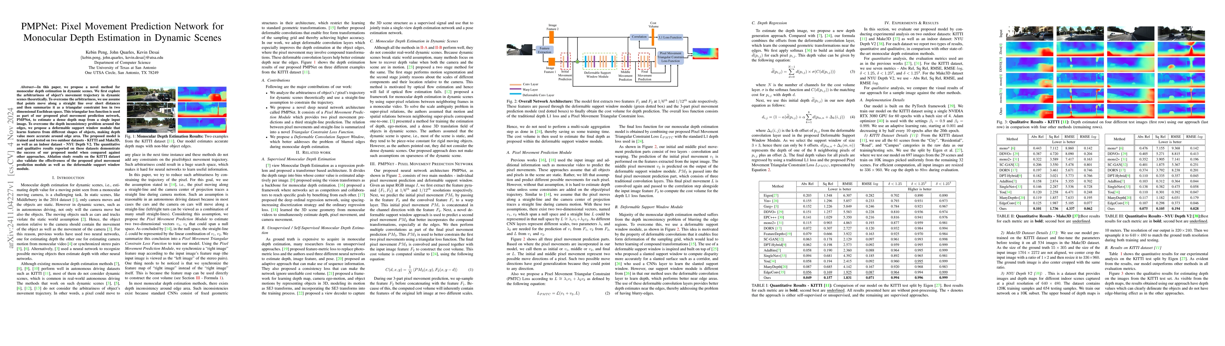 Thumbnail for PMPNet: Pixel Movement Prediction Network for Monocular Depth Estimation
  in Dynamic Scenes