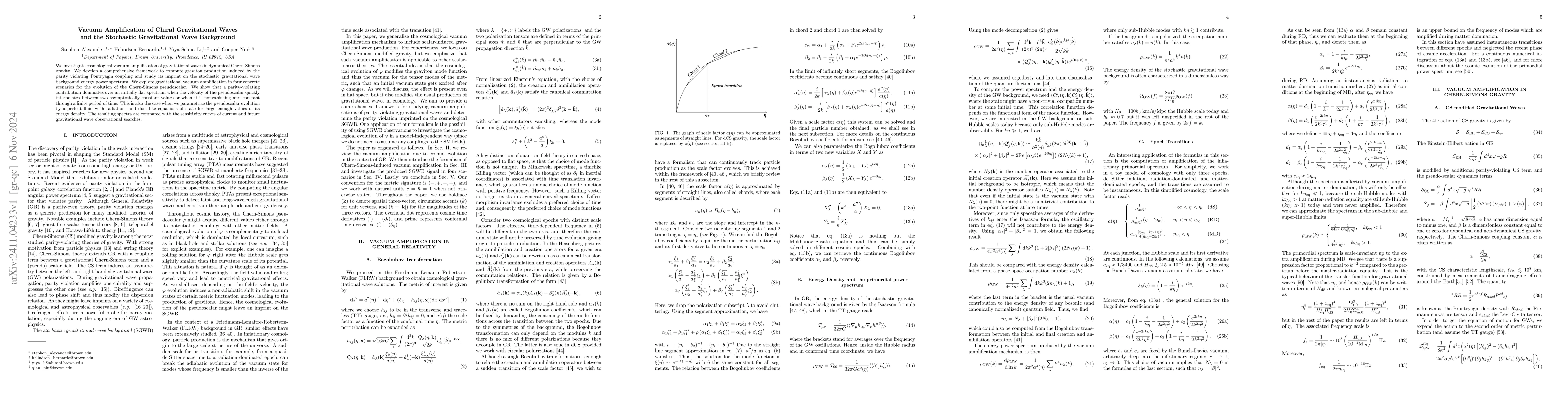Thumbnail for Vacuum Amplification of Chiral Gravitational Waves and the Stochastic
  Gravitational Wave Background