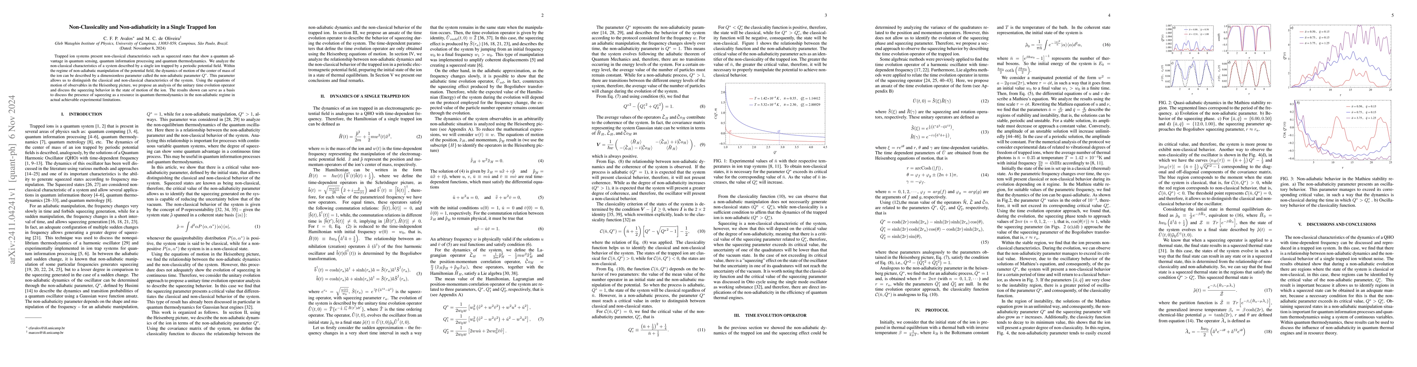 Thumbnail for Non-Classicality and Non-adiabaticity in a Single Trapped Ion
