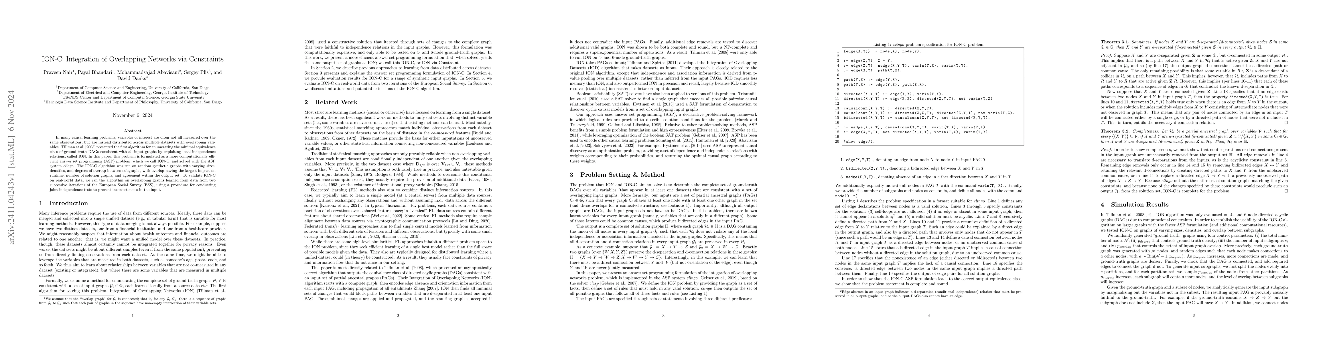 Thumbnail for ION-C: Integration of Overlapping Networks via Constraints