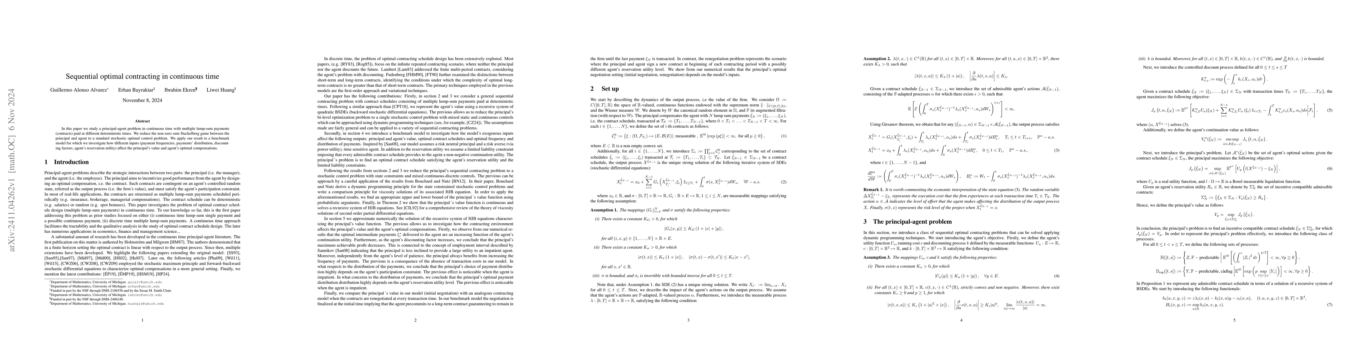 Thumbnail for Sequential optimal contracting in continuous time