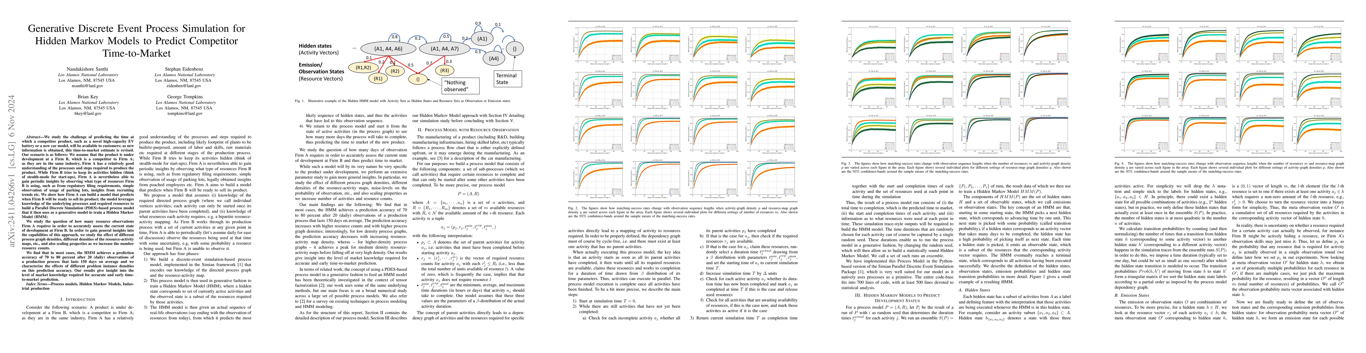 Thumbnail for Generative Discrete Event Process Simulation for Hidden Markov Models to
  Predict Competitor Time-to-Market