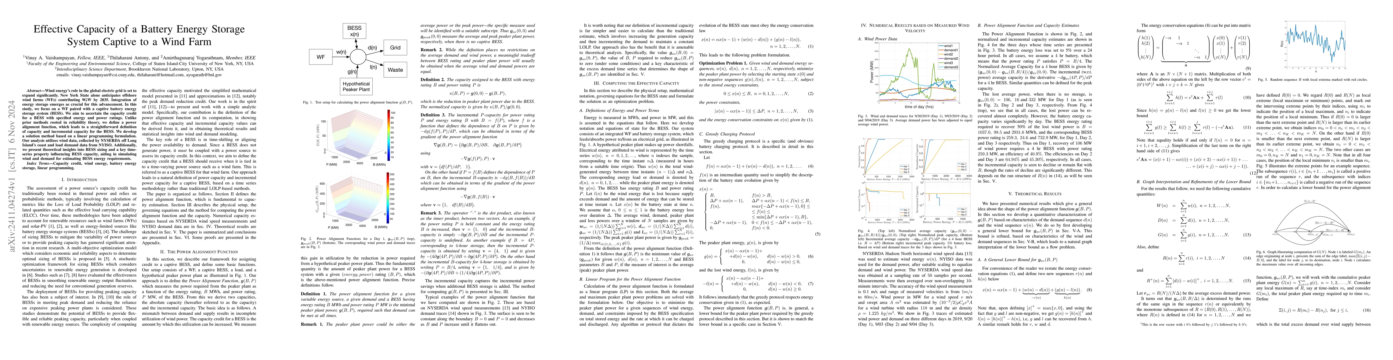 Thumbnail for Effective Capacity of a Battery Energy Storage System Captive to a Wind
  Farm