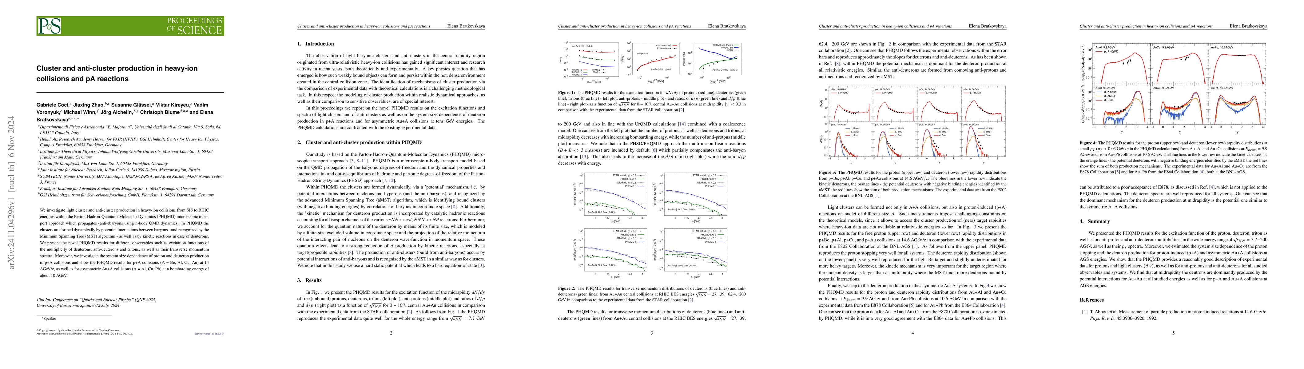 Thumbnail for Cluster and anti-cluster production in heavy-ion collisions and pA
  reactions