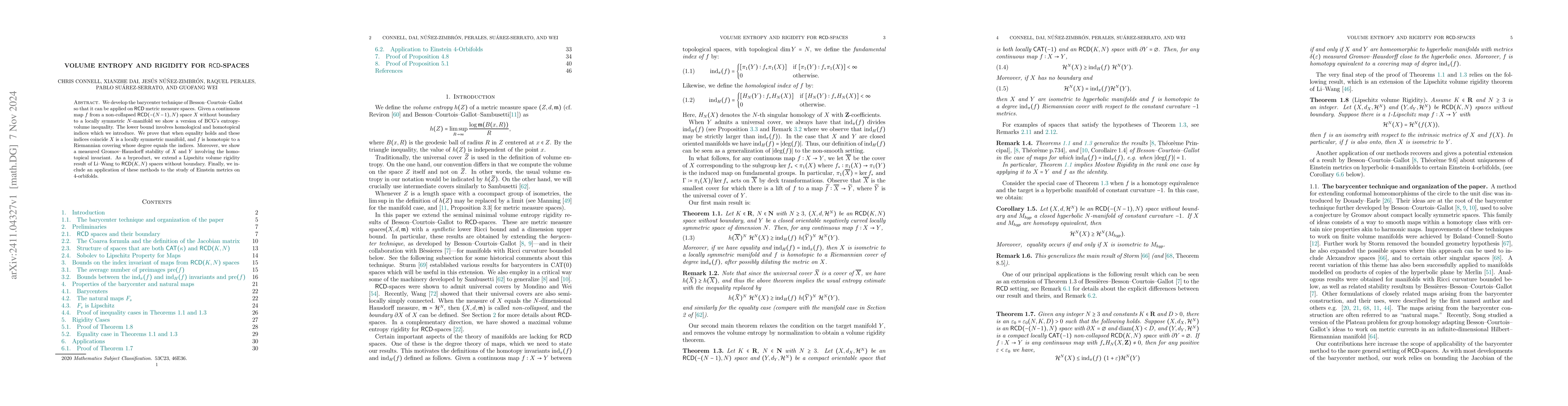 Thumbnail for Volume entropy and rigidity for RCD-spaces