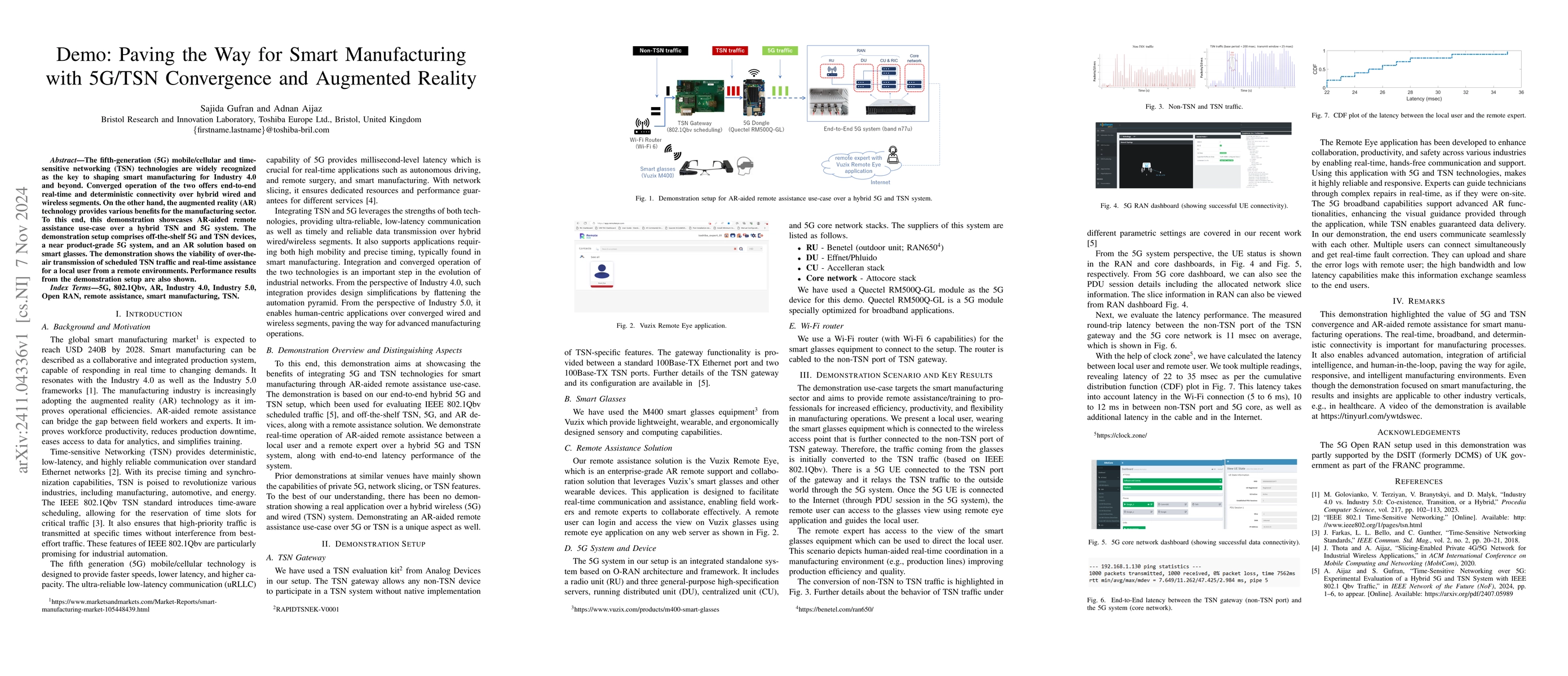 Thumbnail for Demo: Paving the Way for Smart Manufacturing with 5G/TSN Convergence and
  Augmented Reality
