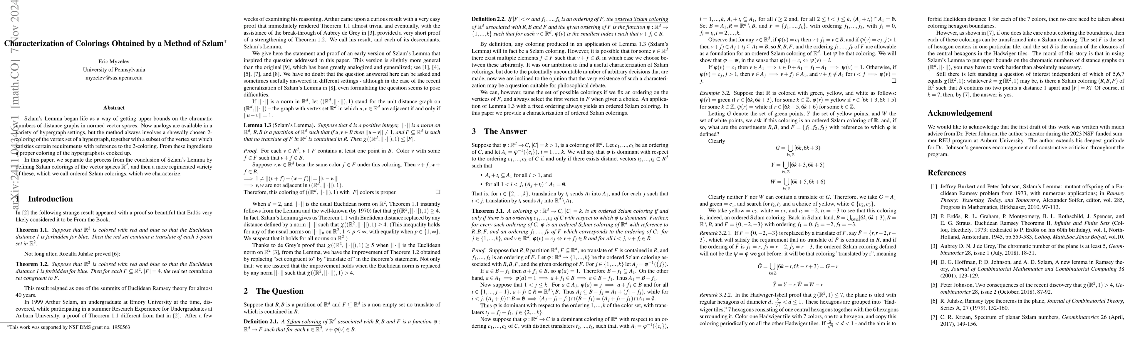 Thumbnail for Characterization of Colorings Obtained by a Method of Szlam