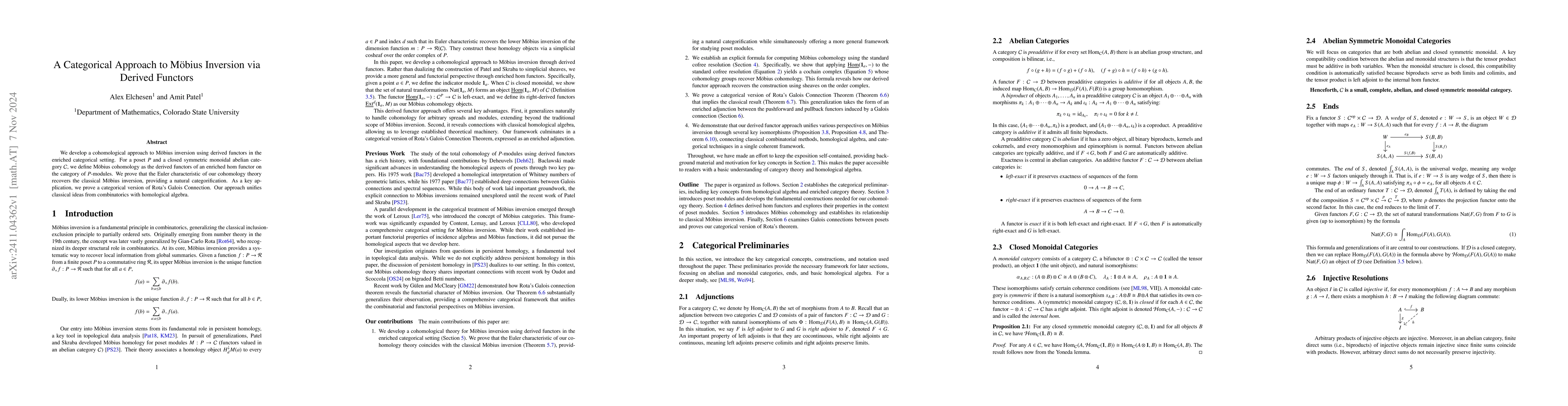 Thumbnail for A Categorical Approach to Möbius Inversion via Derived Functors