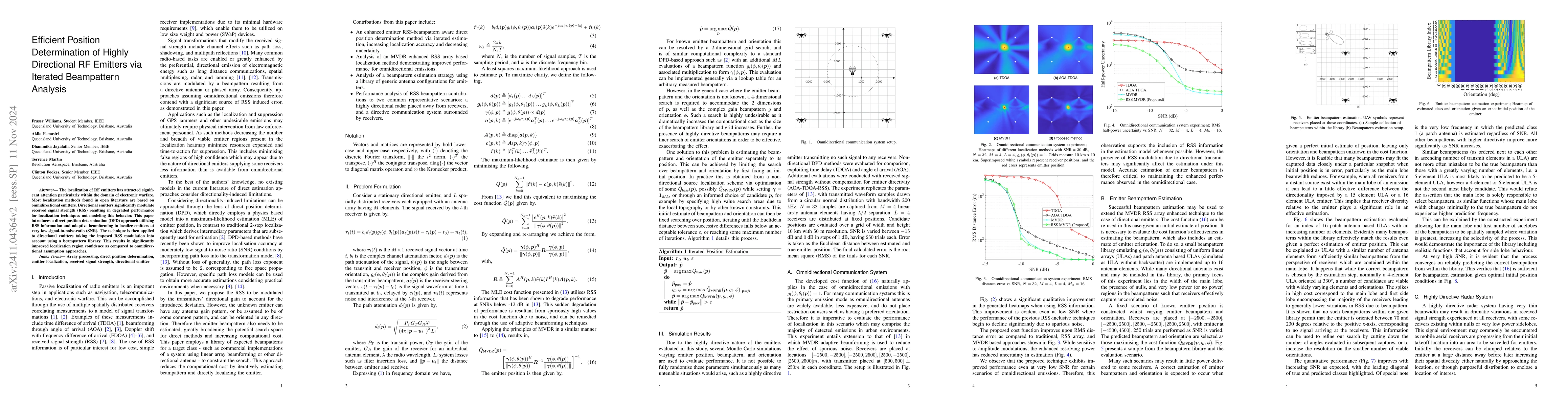 Thumbnail for Efficient Position Determination of Highly Directional RF Emitters via
  Iterated Beampattern Analysis
