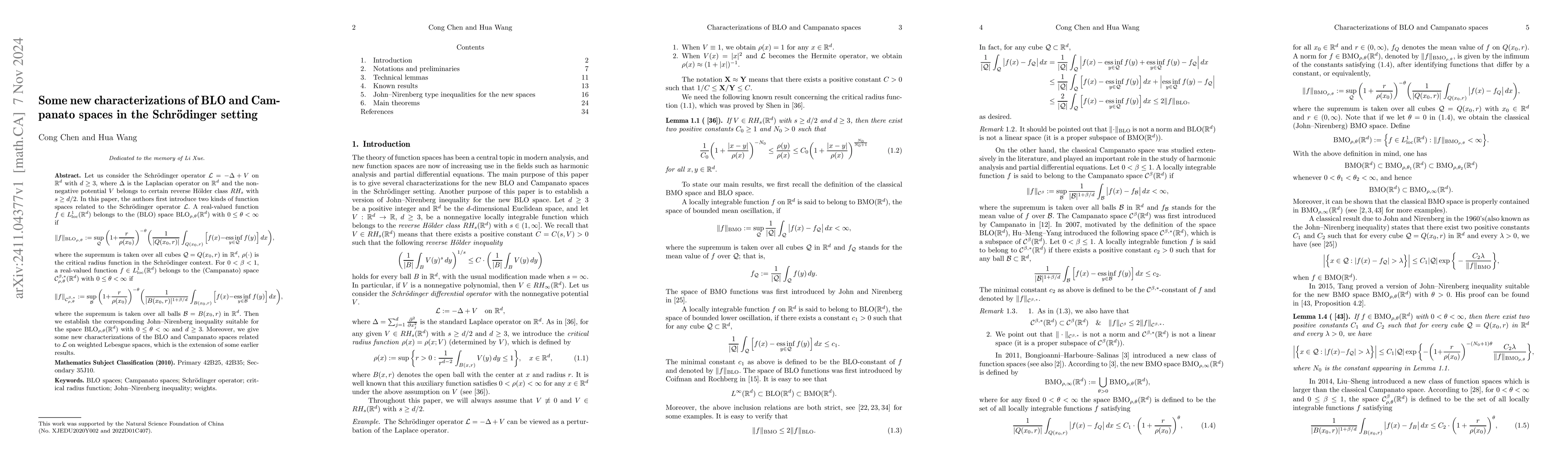 Thumbnail for Some new characterizations of BLO and Campanato spaces in the
  Schrödinger setting