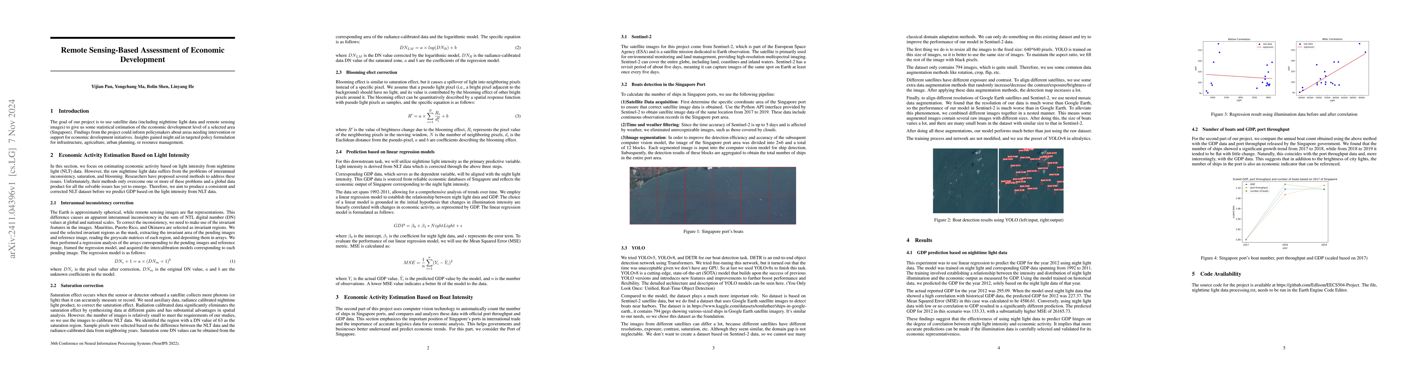 Thumbnail for Remote Sensing-Based Assessment of Economic Development