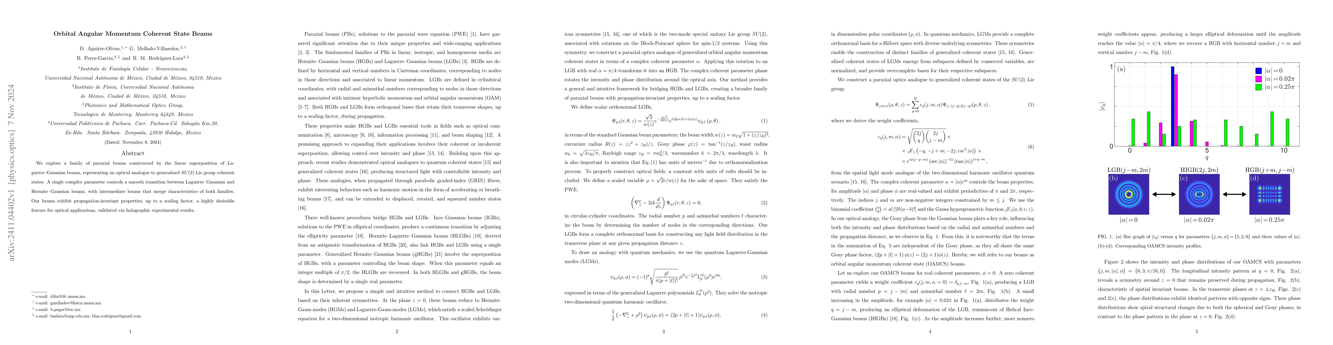 Thumbnail for Orbital Angular Momentum Coherent State Beams