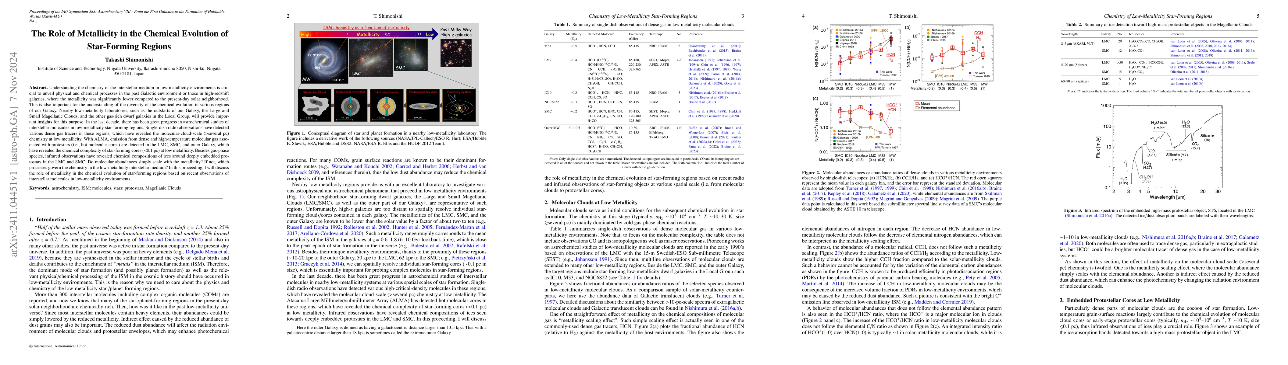 Thumbnail for The Role of Metallicity in the Chemical Evolution of Star-Forming
  Regions