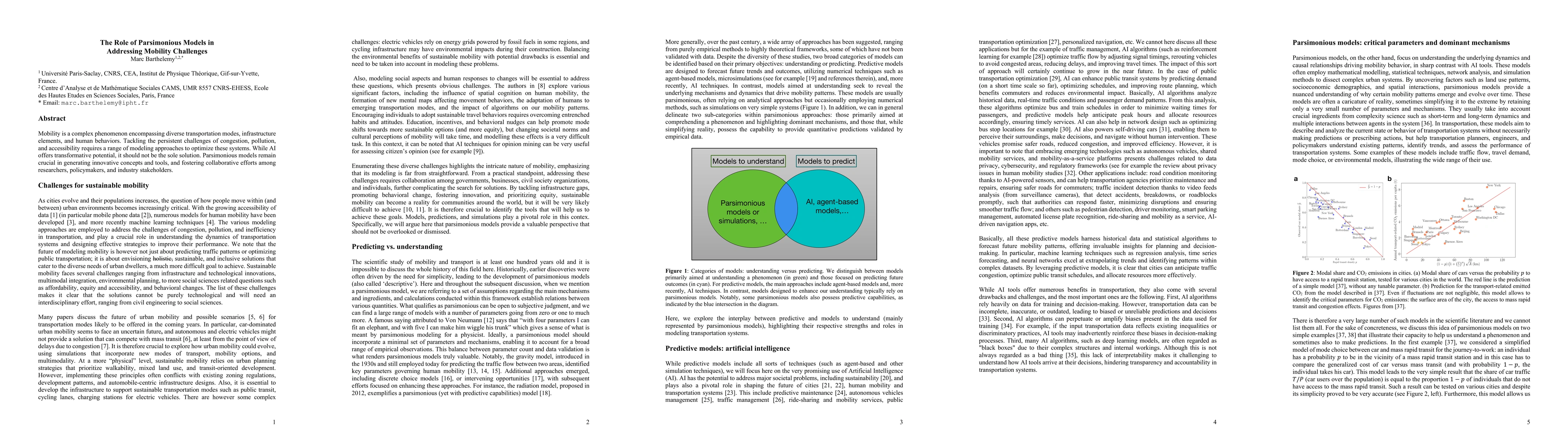 Thumbnail for The role of parsimonious models in addressing mobility challenges