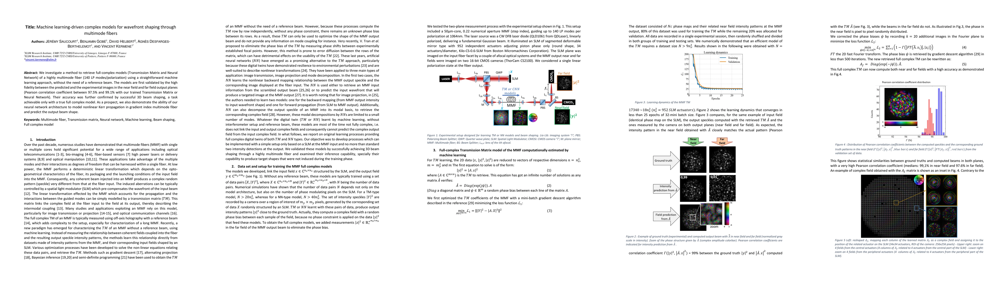 Thumbnail for Machine learning-driven complex models for wavefront shaping through
  multimode fibers