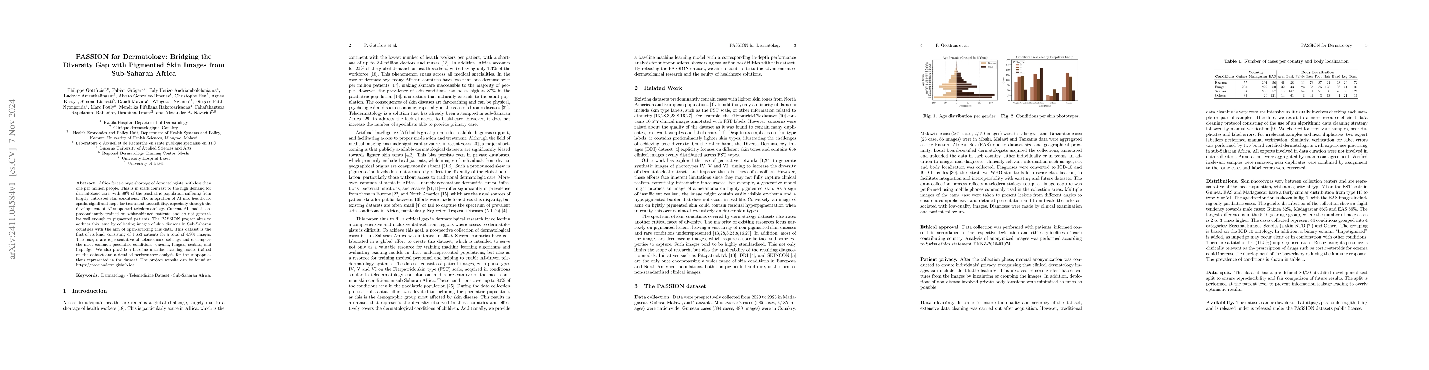 Thumbnail for PASSION for Dermatology: Bridging the Diversity Gap with Pigmented Skin
  Images from Sub-Saharan Africa