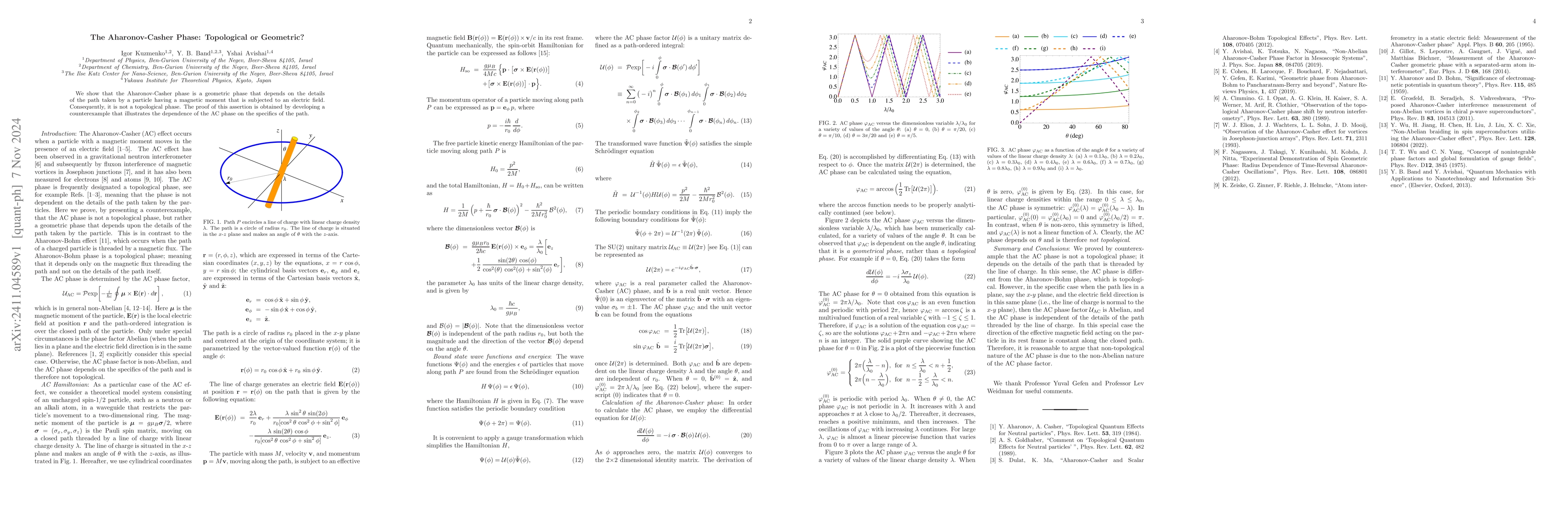 Thumbnail for The Aharonov-Casher Phase: Topological or Geometric?