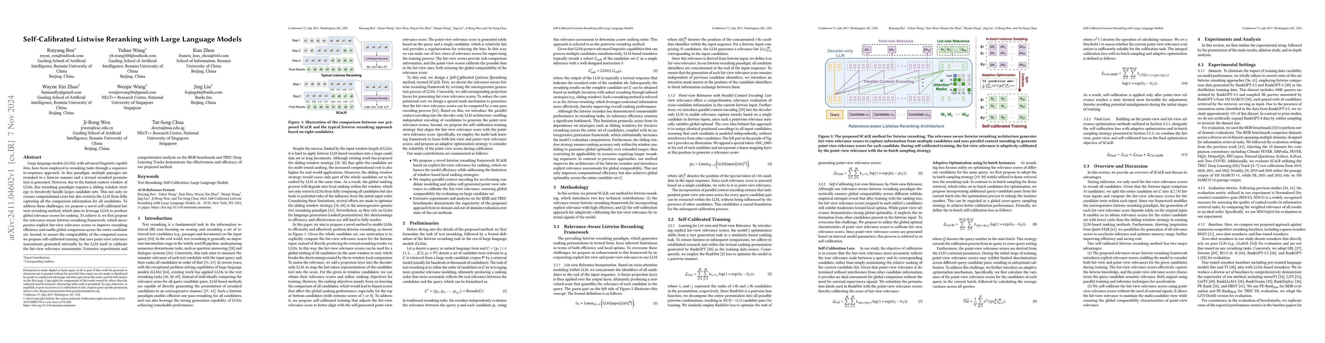Thumbnail for Self-Calibrated Listwise Reranking with Large Language Models