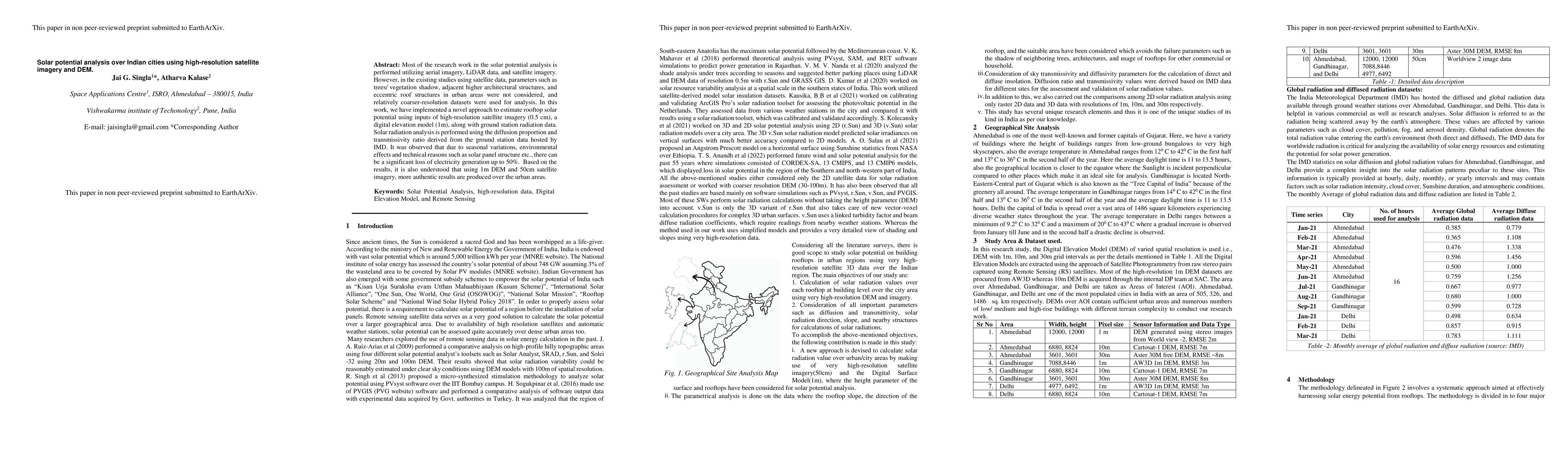 Thumbnail for Solar potential analysis over Indian cities using high-resolution
  satellite imagery and DEM
