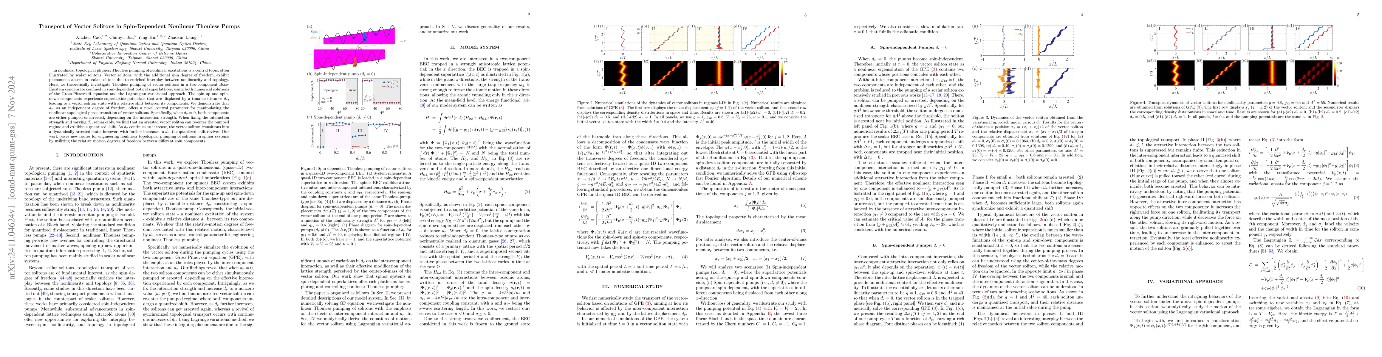 Thumbnail for Transport of Vector Solitons in Spin-Dependent Nonlinear Thouless Pumps