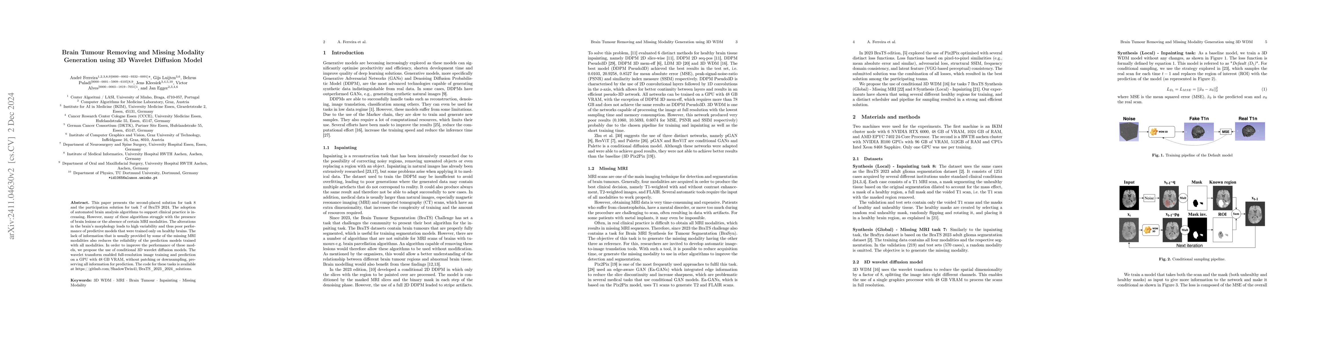 Thumbnail for Brain Tumour Removing and Missing Modality Generation using 3D WDM