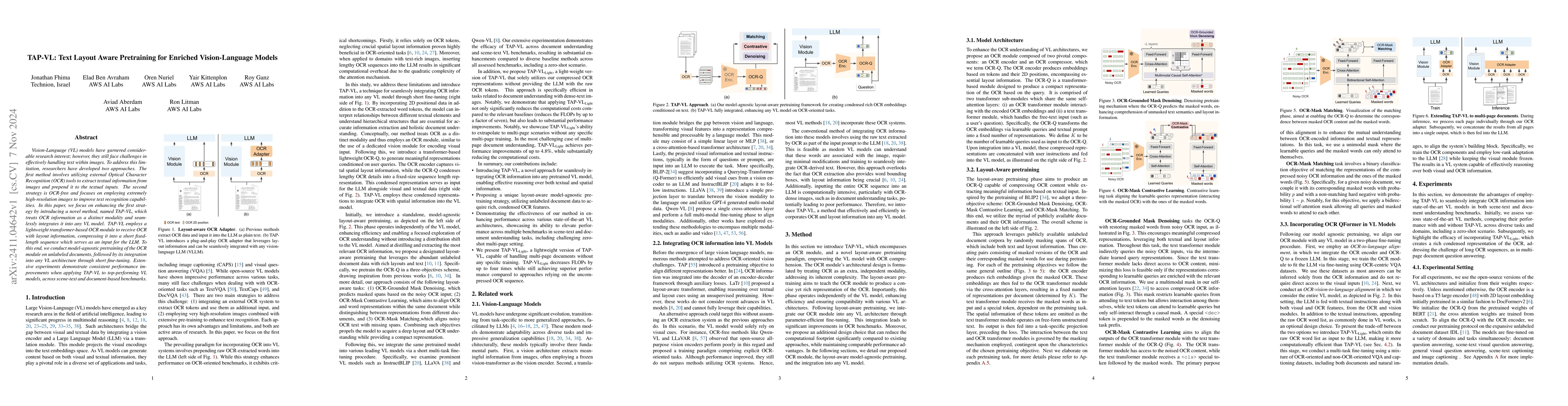 Thumbnail for TAP-VL: Text Layout-Aware Pre-training for Enriched Vision-Language
  Models