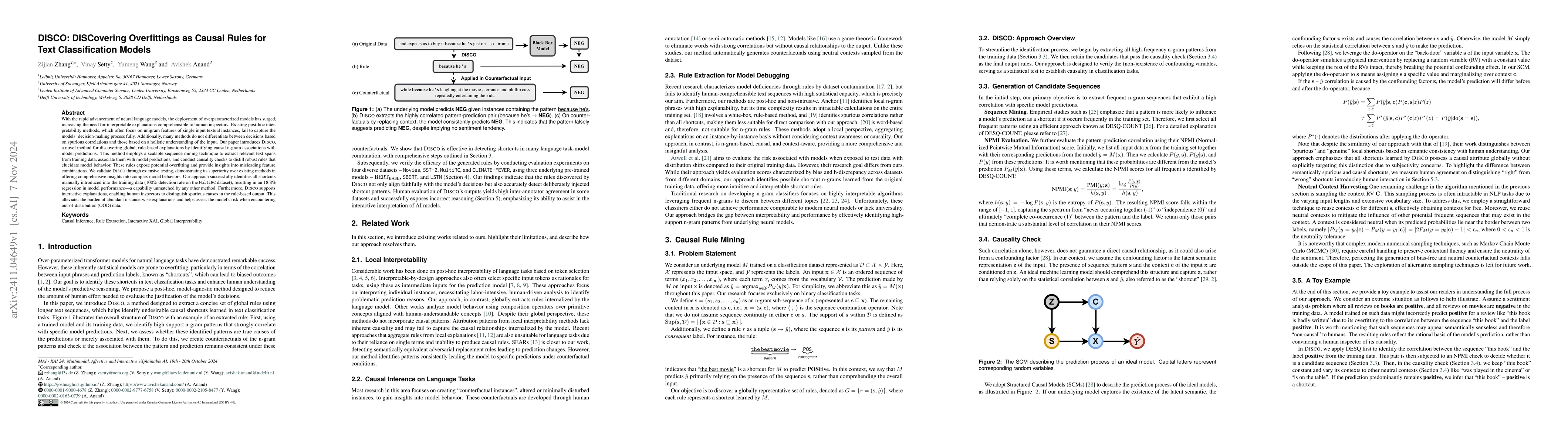 Thumbnail for DISCO: DISCovering Overfittings as Causal Rules for Text Classification
  Models