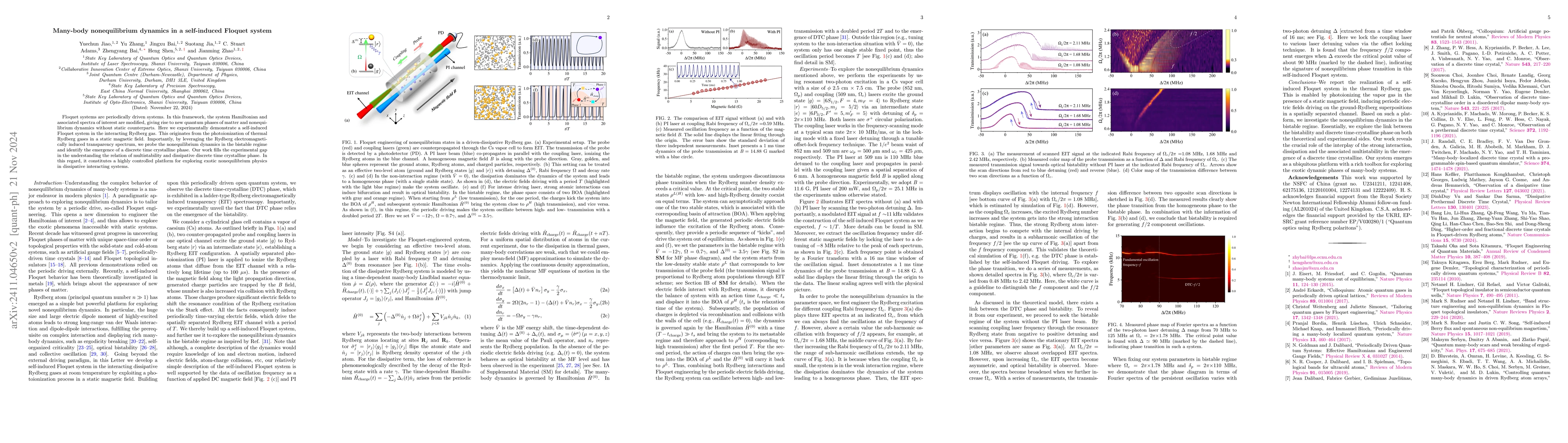 Thumbnail for Many-body nonequilibrium dynamics in a self-induced Floquet system