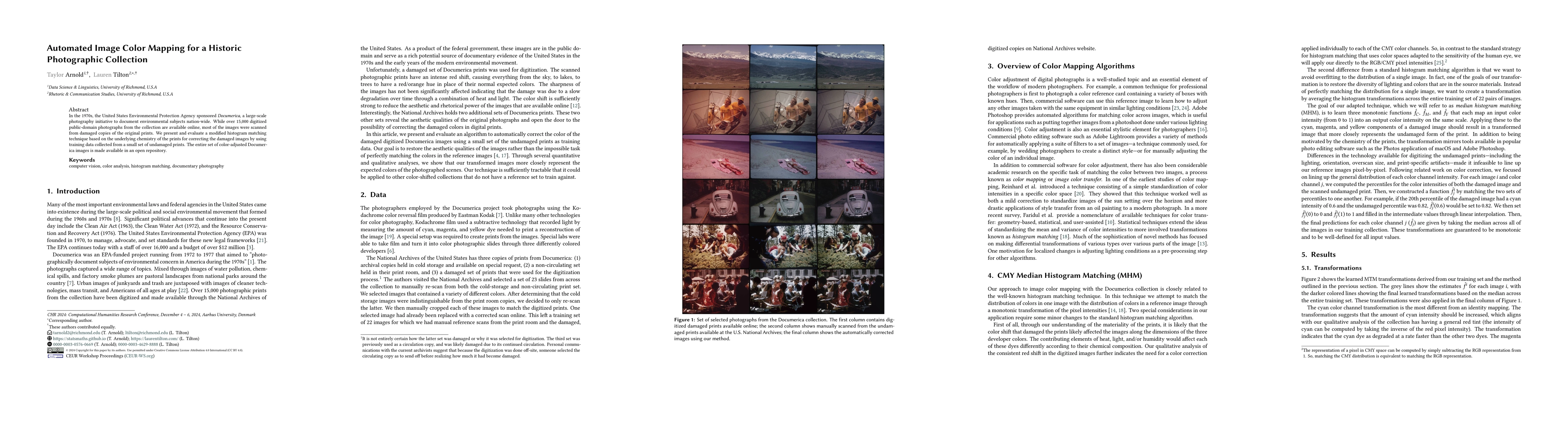 Thumbnail for Automated Image Color Mapping for a Historic Photographic Collection