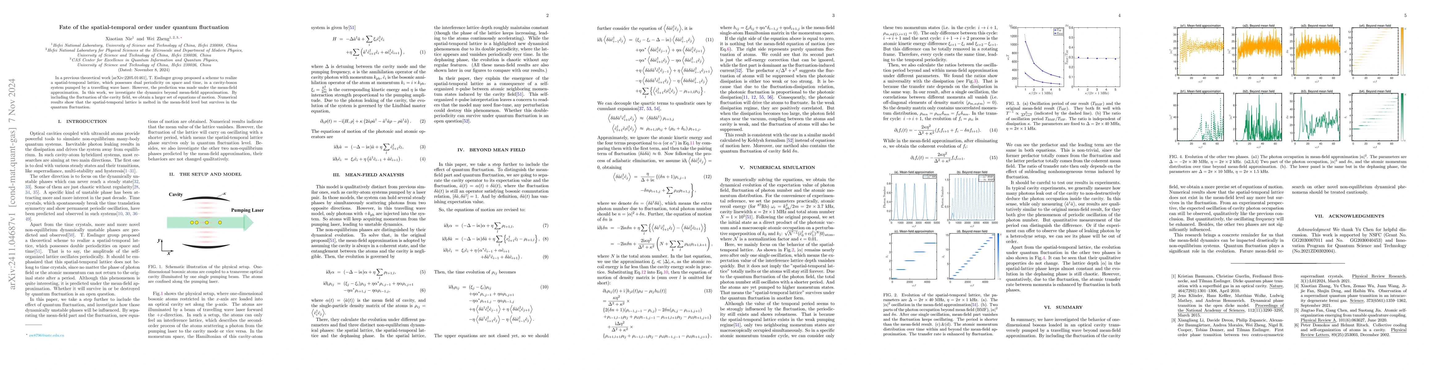 Thumbnail for Fate of the spatial-temporal order under quantum fluctuation
