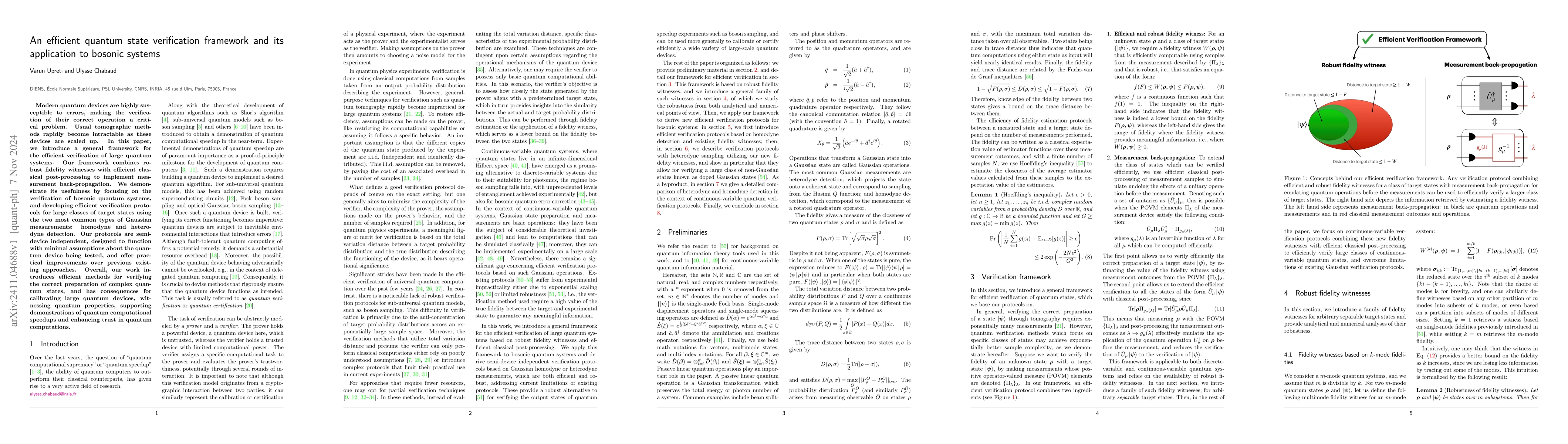 Thumbnail for An efficient quantum state verification framework and its application to
  bosonic systems