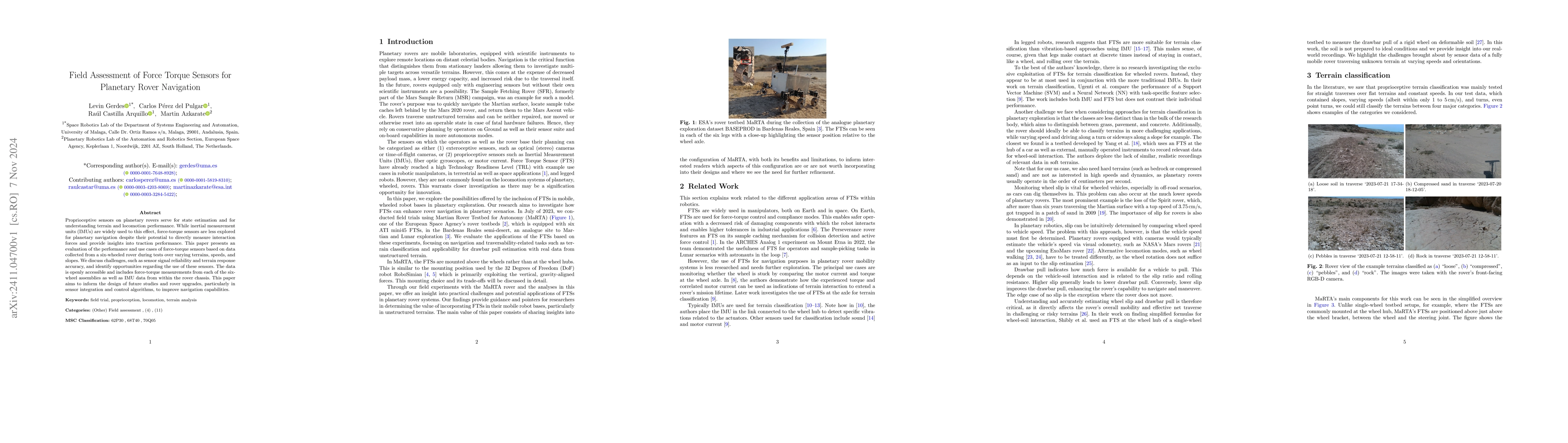 Thumbnail for Field Assessment of Force Torque Sensors for Planetary Rover Navigation