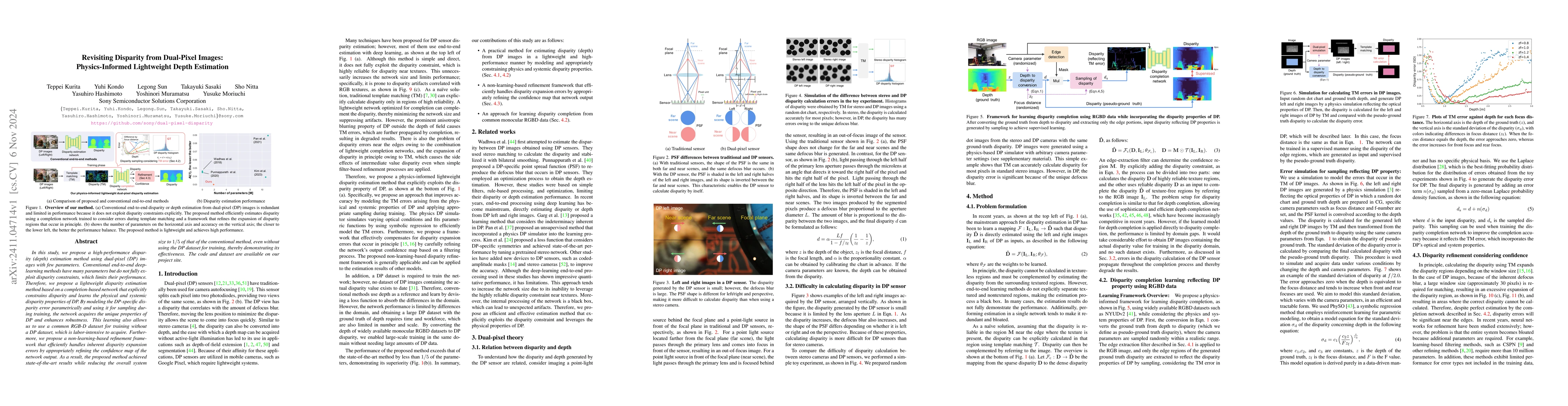Thumbnail for Revisiting Disparity from Dual-Pixel Images: Physics-Informed
  Lightweight Depth Estimation
