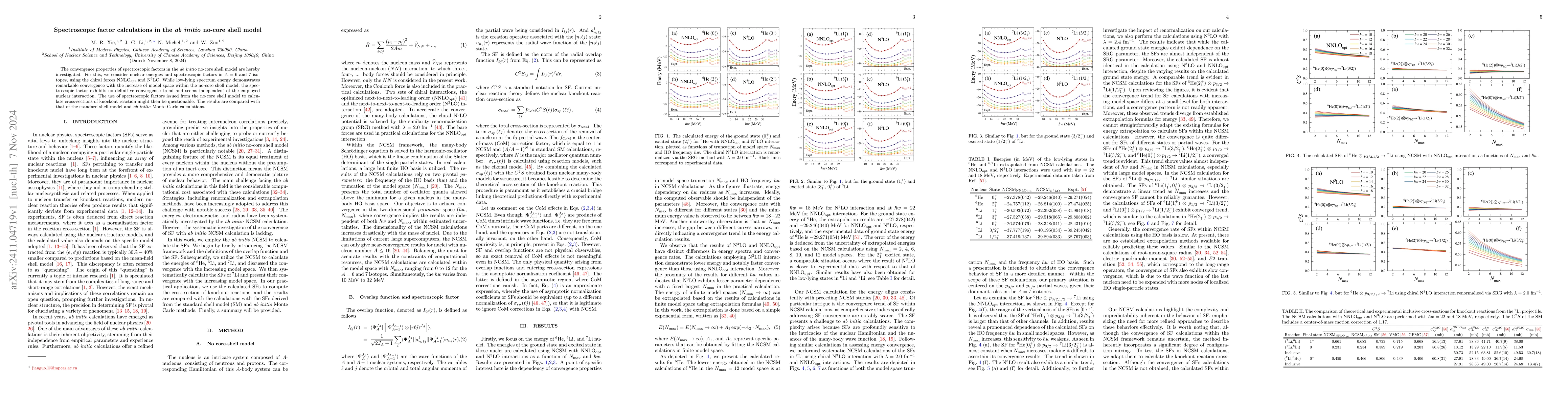 Thumbnail for Spectroscopic factor calculations in the \textit{ab initio} no-core
  shell model