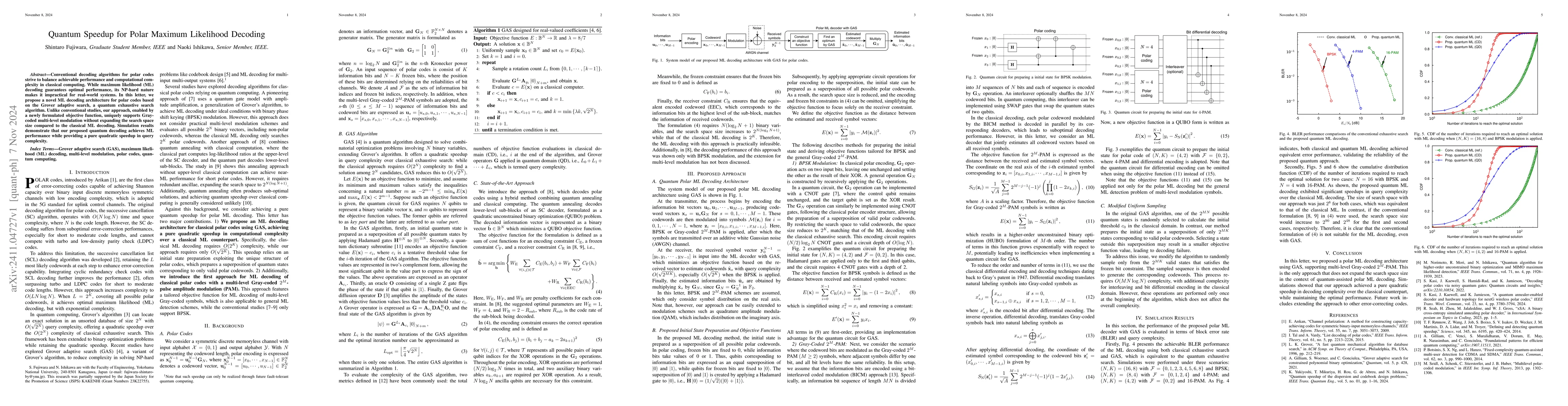 Thumbnail for Quantum Speedup for Polar Maximum Likelihood Decoding