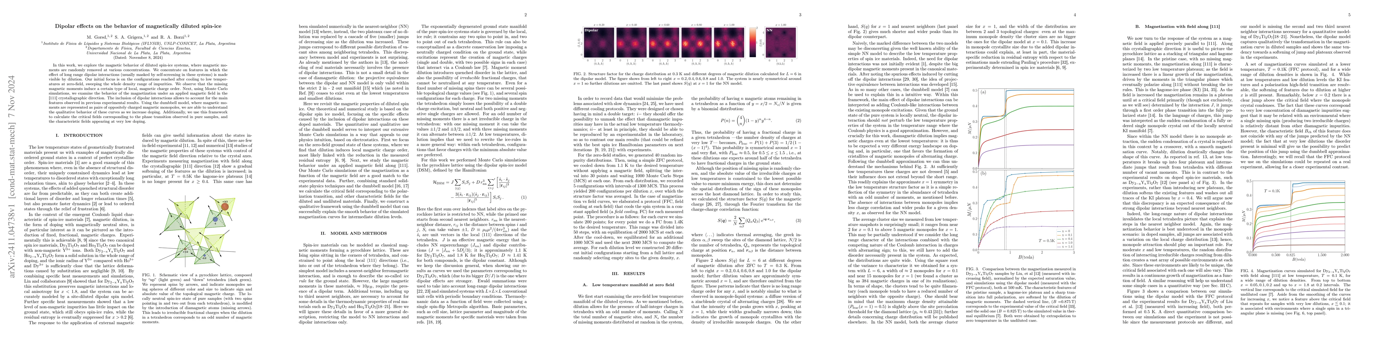 Thumbnail for Dipolar effects on the behavior of magnetically diluted spin-ice