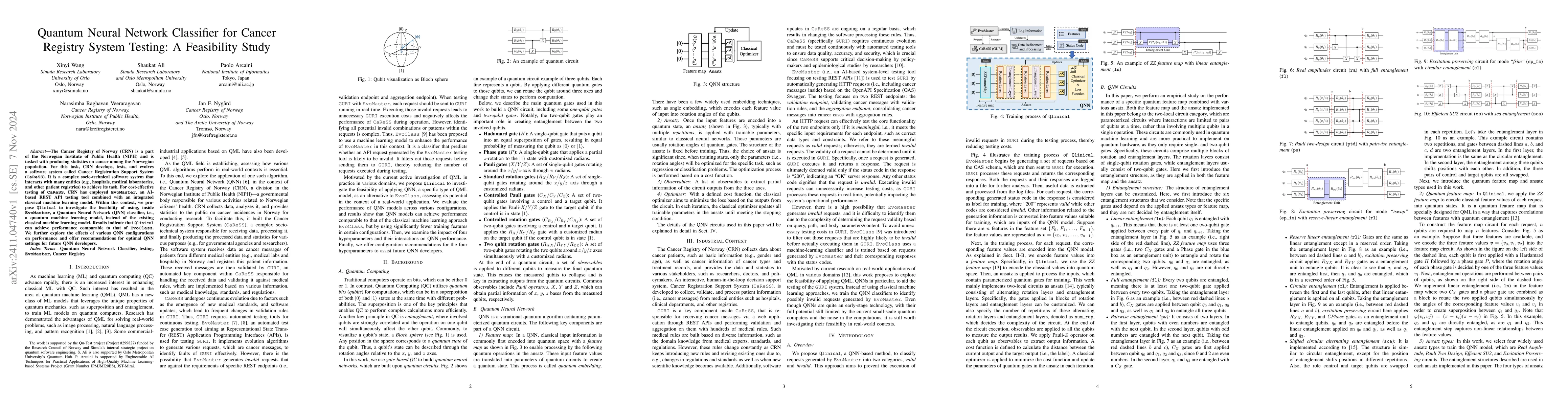 Thumbnail for Quantum Neural Network Classifier for Cancer Registry System Testing: A
  Feasibility Study