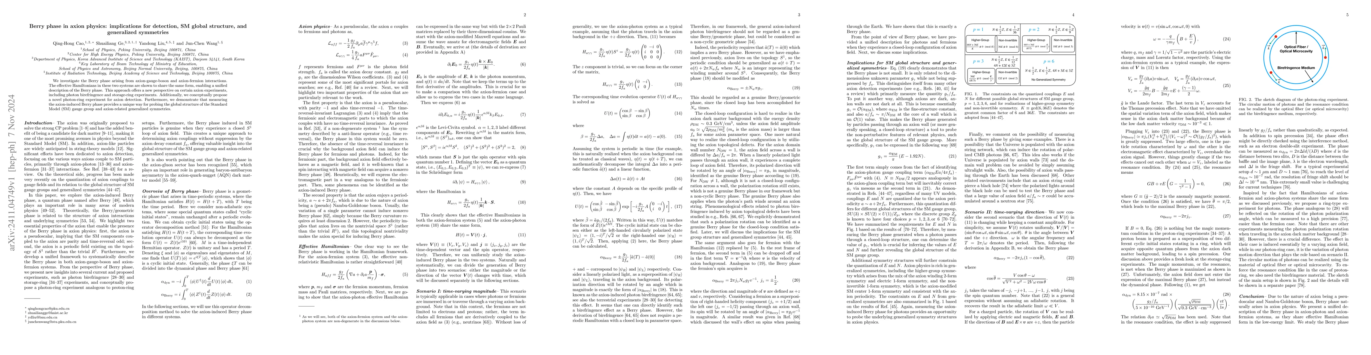 Thumbnail for Berry phase in axion physics: implications for detection, SM global
  structure, and generalized symmetries