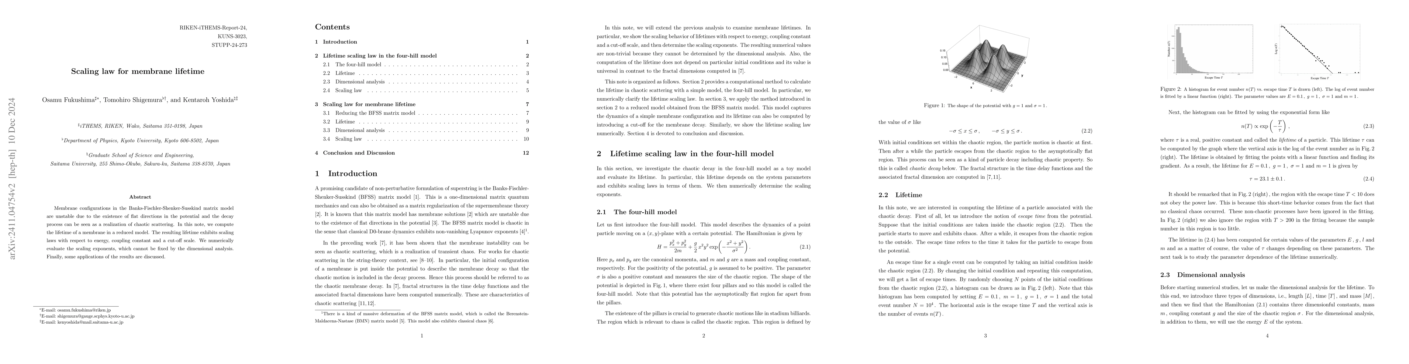 Thumbnail for Scaling law for membrane lifetime