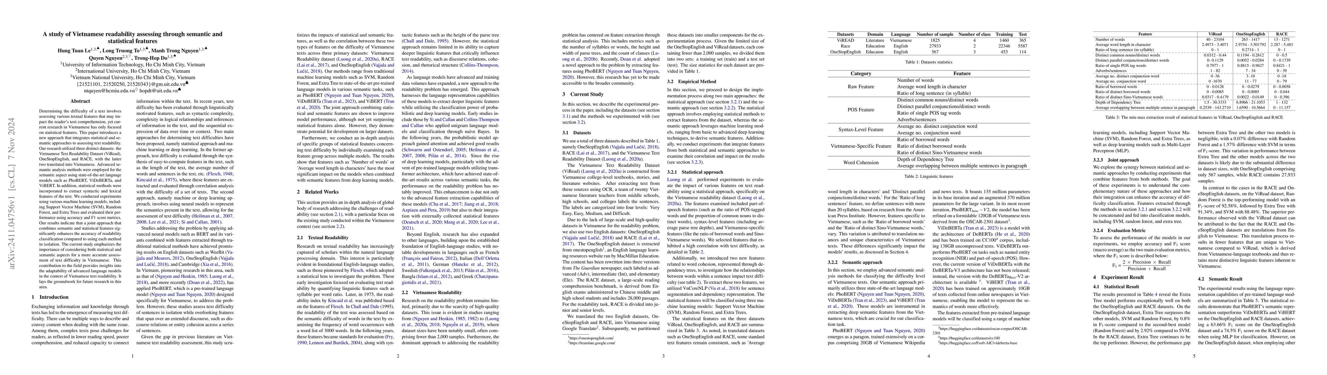 Thumbnail for A study of Vietnamese readability assessing through semantic and
  statistical features