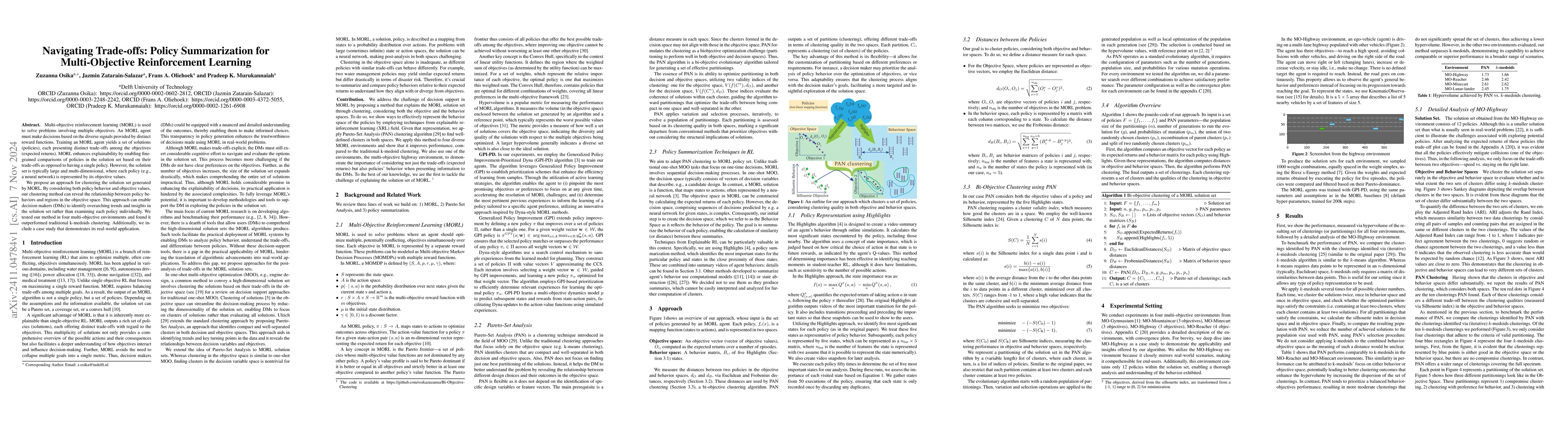 Thumbnail for Navigating Trade-offs: Policy Summarization for Multi-Objective
  Reinforcement Learning