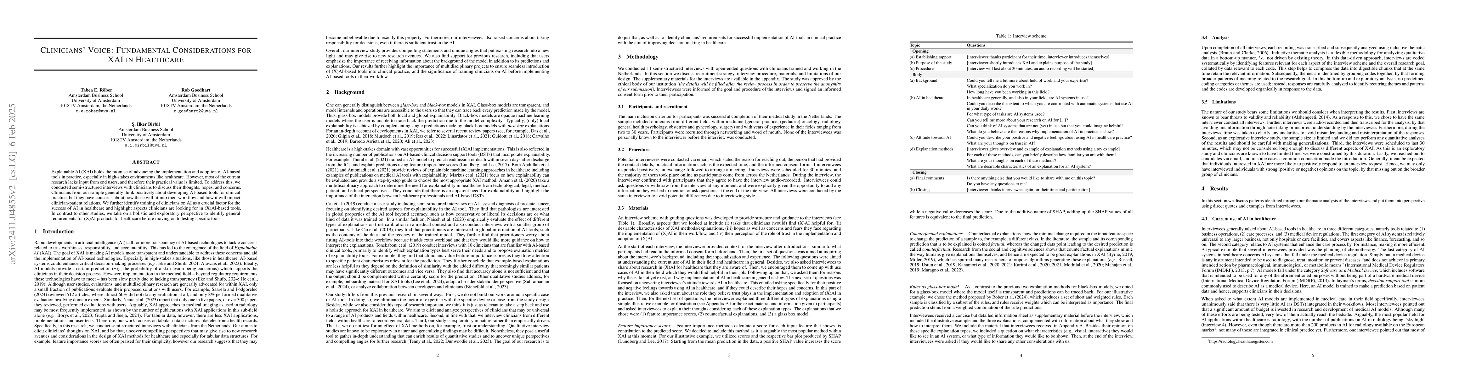 Thumbnail for Clinicians' Voice: Fundamental Considerations for XAI in Healthcare