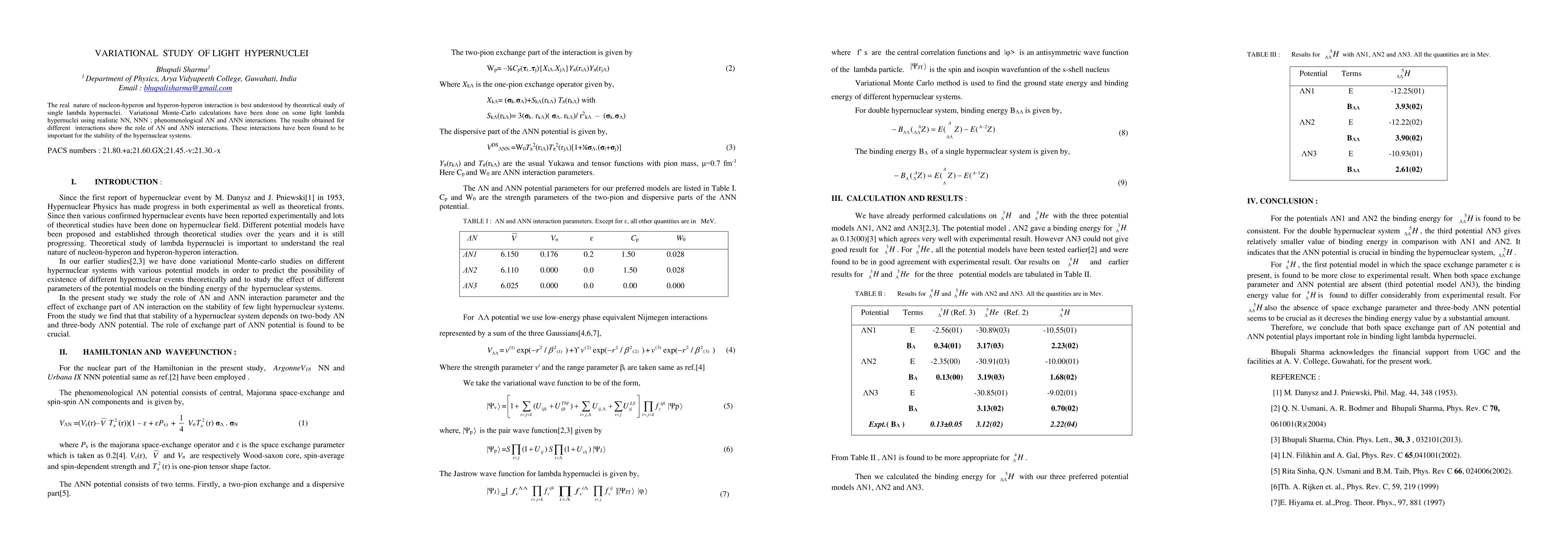 Thumbnail for Variational study of Light Hypernuclei