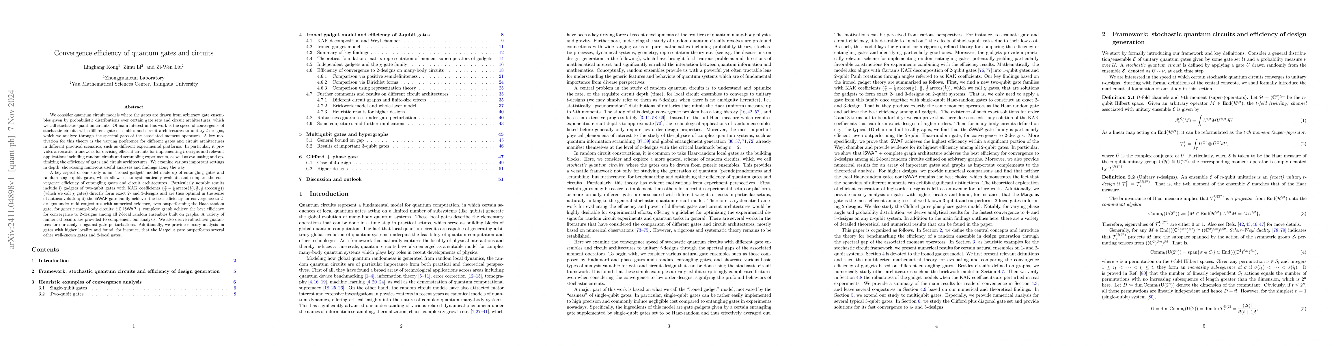 Thumbnail for Convergence efficiency of quantum gates and circuits
