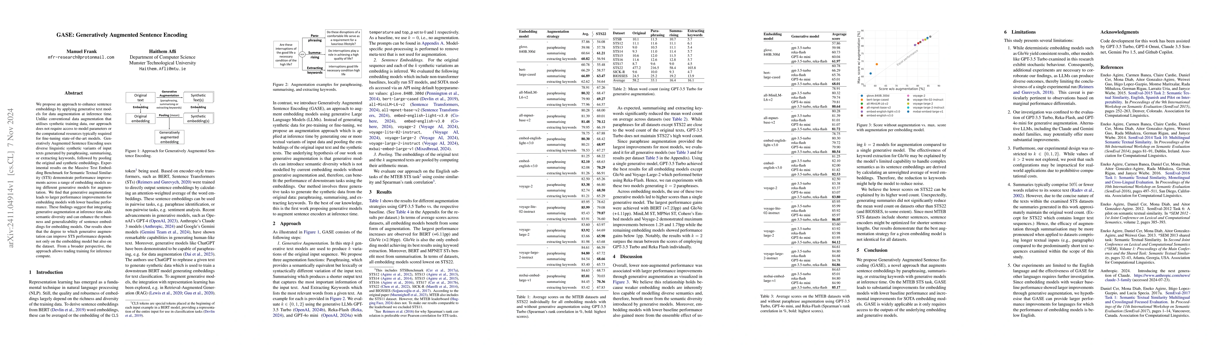 Thumbnail for GASE: Generatively Augmented Sentence Encoding