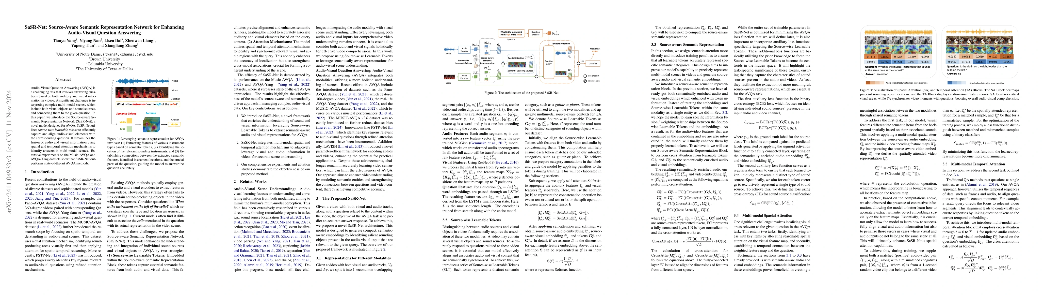 Thumbnail for SaSR-Net: Source-Aware Semantic Representation Network for Enhancing
  Audio-Visual Question Answering