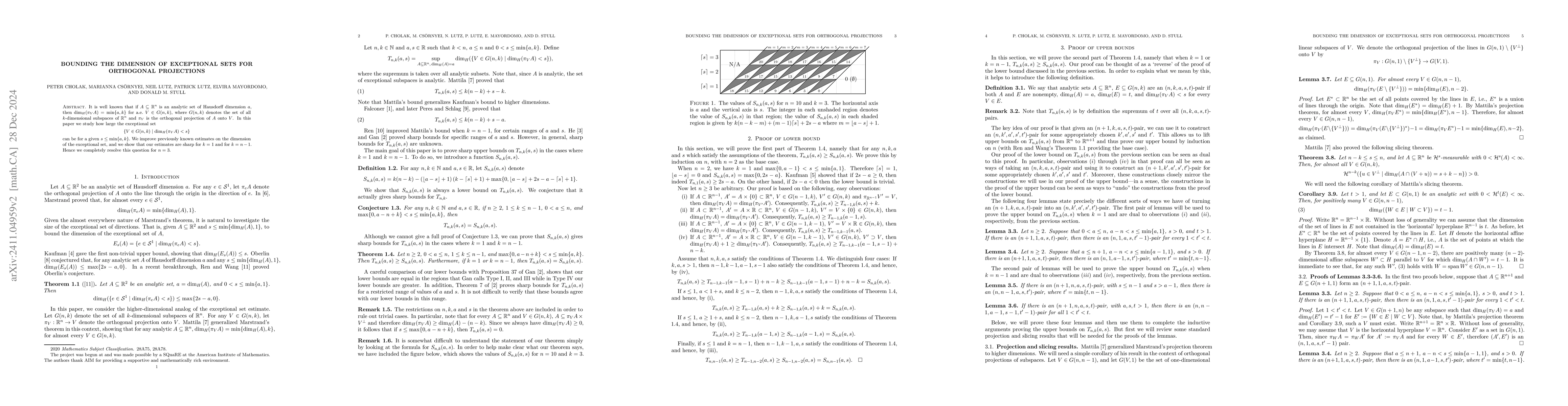 Thumbnail for Bounding the dimension of exceptional sets for orthogonal projections
