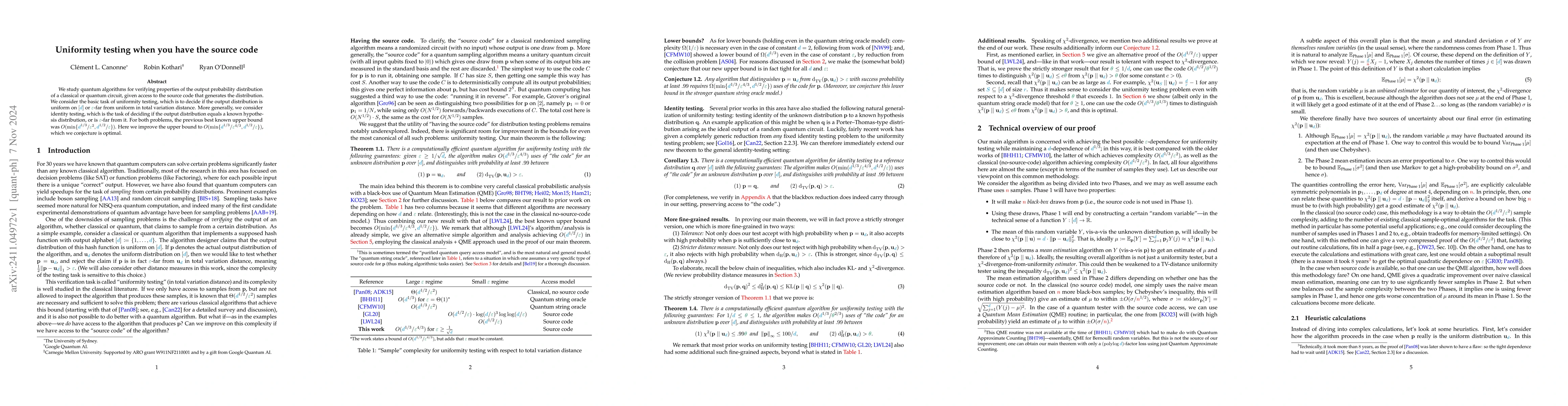 Thumbnail for Uniformity testing when you have the source code